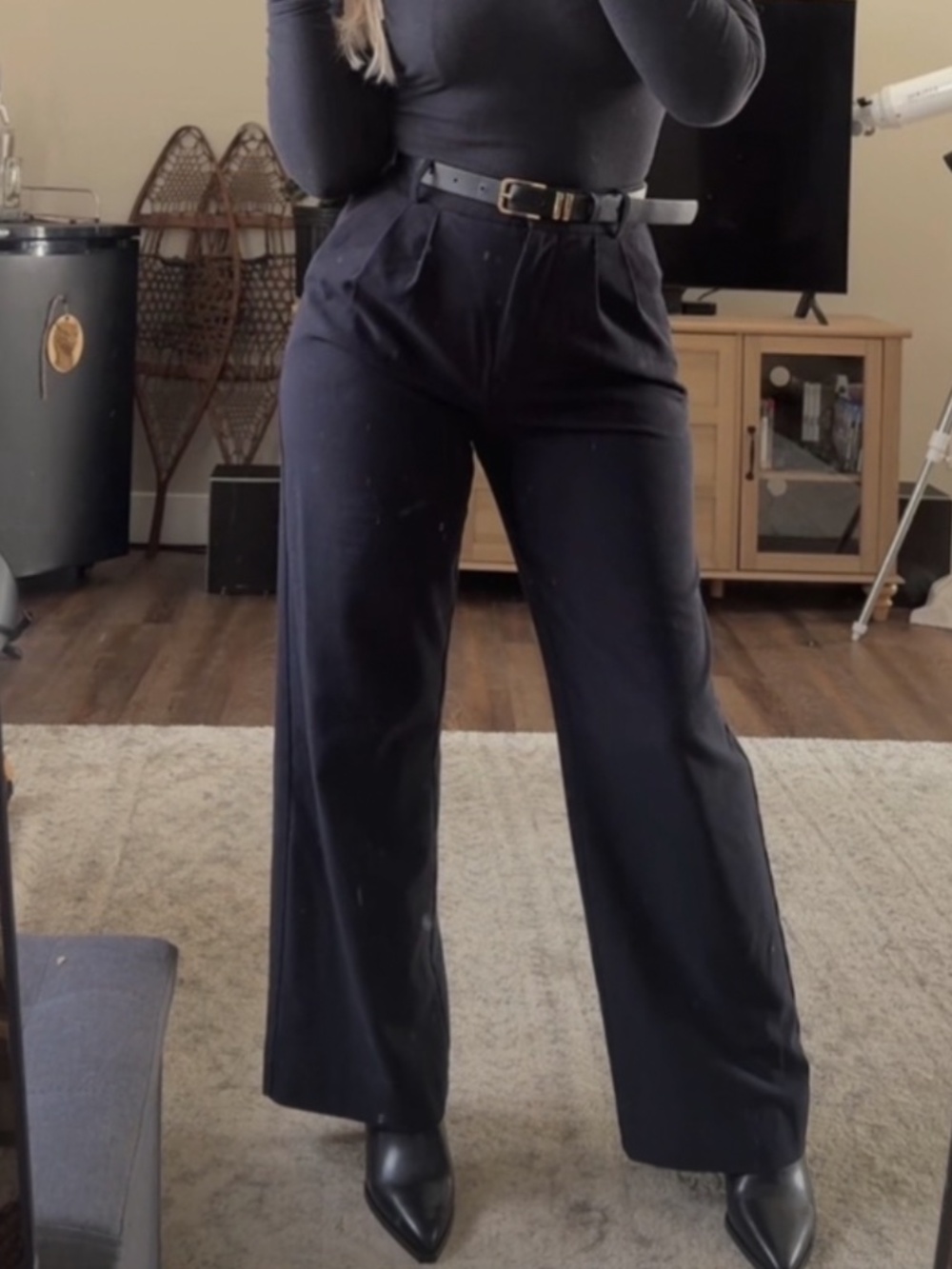 Abercrombie and Fitch Wide Leg Sloane Tailored Trousers Pants